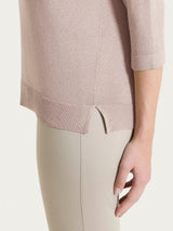 Maglia con scollo a barchetta in Lurex Summertime Rosa Donna - Ragno