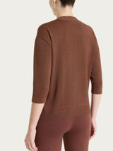 Cardigan con bottoni in Lurex Summertime Marroni Donna - Ragno