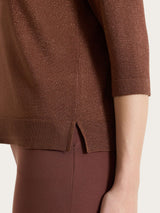 Cardigan con bottoni in Lurex Summertime Marroni Donna - Ragno