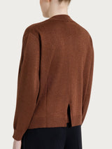 Cardigan aperto in Lurex Summertime Marroni Donna - Ragno