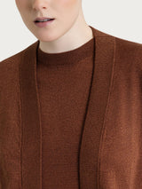 Offene Strickjacke aus Lurex Summertime Brown Women - Ragno