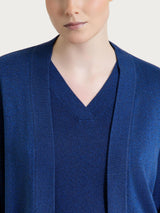 Summertime Blue Offene Lurex-Strickjacke für Damen - Ragno