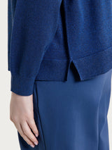 Summertime Blue Offene Lurex-Strickjacke für Damen - Ragno