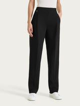 Pantalone a carota con tasche e pinces in Compact Light Neri Donna - Ragno