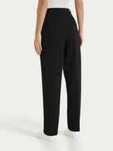 Pantalone a carota con tasche e pinces in Compact Light Neri Donna - Ragno