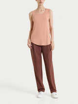 Pantalone a carota con tasche e pinces in Compact Light Marroni Donna - Ragno