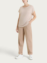 Pantalone a carota con tasche e pinces in Compact Light Marroni Donna - Ragno