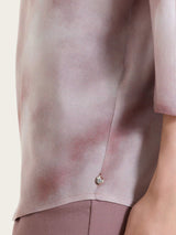 Blusa con manica 3/4 e fantasia in Voile di Viscosa Satin Marroni Donna - Ragno