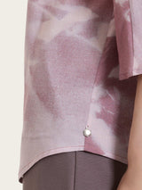 Blusa con manica 3/4 e fantasia in EcoSeta Rosa Donna - Ragno