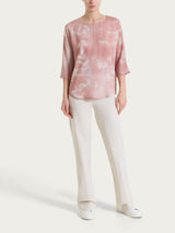 Blusa con manica 3/4 e fantasia in EcoSeta Rosa Donna - Ragno