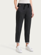 Jeans jogger con tasche in Super Light Denim Neri Donna - Ragno