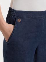 Jeans a gamba dritta con tasche in Super Light Denim Blu Donna - Ragno