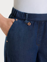 Jeans a carota con tasche in Light Denim Blu Donna - Ragno