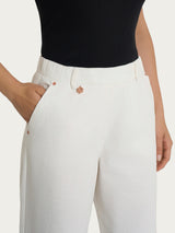 Jeans a carota con tasche in Light Denim Bianchi Donna - Ragno