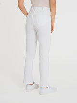 Jeans a gamba dritta con tasche e vita piatta in Light Denim Bianchi Donna - Ragno