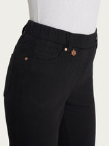 Jeans a gamba dritta con tasche e vita piatta in Light Denim Neri Donna - Ragno