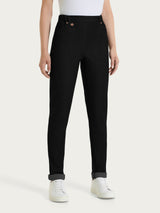 Jeans a 5 tasche con vita piatta in Light Denim Neri Donna - Ragno