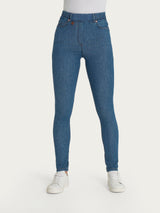 Jeans a 5 tasche con vita piatta in Light Denim Blu Donna - Ragno