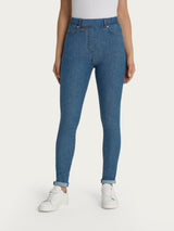 Jeans a 5 tasche con vita piatta in Light Denim Blu Donna - Ragno