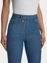 Jeans a 5 tasche con vita piatta in Light Denim Blu Donna - Ragno