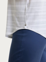 Maglietta con righe orizzontali alternate in Viscosa Summer e Lurex Bianchi Donna - Ragno