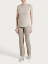 Maglietta girocollo con stampa in jersey di viscosa crêpe Bianchi Donna - Ragno