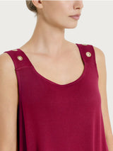 Abito Smanicato con occhielli in Viscosa Summer Rossi Donna - Ragno