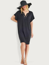 Abito con occhielli in Viscosa Summer Neri Donna - Ragno