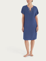Abito con occhielli in Viscosa Summer Blu Donna - Ragno