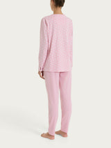 Pigiama aperto in fantasia in Jersey di cotone 52-56 Rosa Donna - Ragno