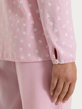 Pigiama aperto in fantasia in Jersey di cotone 52-56 Rosa Donna - Ragno