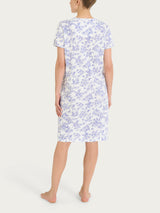 Camicia da notte con collo a serafino in Jersey di cotone 40-50 Bianchi Donna - Ragno