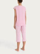 Pigiama pinocchietto con stampe in Jersey di Cotone Rosa Donna - Ragno