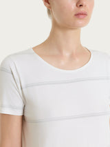 Maglietta a righe in Viscosa Summer e Lurex Bianchi Donna - Ragno