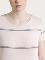 Maglietta a righe in Viscosa Summer e Lurex Rosa Donna - Ragno