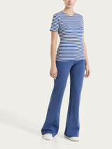 Maglietta skinny a righe in Viscosa Summer Blu Donna - Ragno