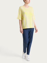 Maglietta boxy a righe in Viscosa Summer Gialli Donna - Ragno