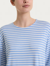 Maglietta boxy a righe in Viscosa Summer Azzurri Donna - Ragno