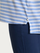Maglietta boxy a righe in Viscosa Summer Azzurri Donna - Ragno