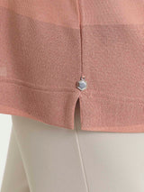 Maglietta con scollo a barchetta e macro righe in Summer Light e Lurex Arancioni Donna - Ragno