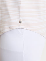 Maglietta a righe alternate con scollo a barchetta in Viscosa Summer Bianchi Donna - Ragno