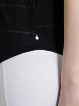 Maglietta girocollo con micro righe in Summer Light Neri Donna - Ragno