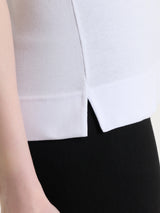 Top smanicato in Cotton Stretch Bianchi Donna - Ragno