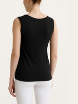 Top smanicato in Eco Cotton Stretch Neri Donna - Ragno