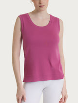 Top smanicato in Cotton Stretch Rosa Donna - Ragno