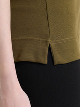 Top smanicato in Eco Cotton Stretch Verdi Donna - Ragno