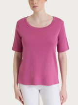 Maglietta girocollo in Eco Cotton Stretch Rosa Donna - Ragno