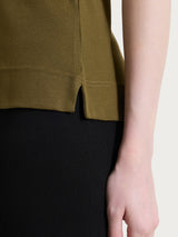Maglietta girocollo in Cotton Stretch Verdi Donna - Ragno