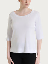 Maglietta con manica 3/4 in Cotton Stretch Bianchi Donna - Ragno
