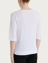 Maglietta con manica 3/4 in Cotton Stretch Bianchi Donna - Ragno
